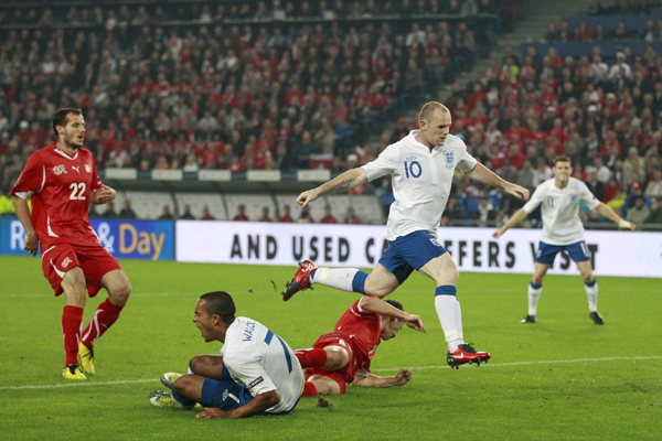 歐預(yù)賽：英格蘭輕取瑞士 意大利德國大勝弱旅