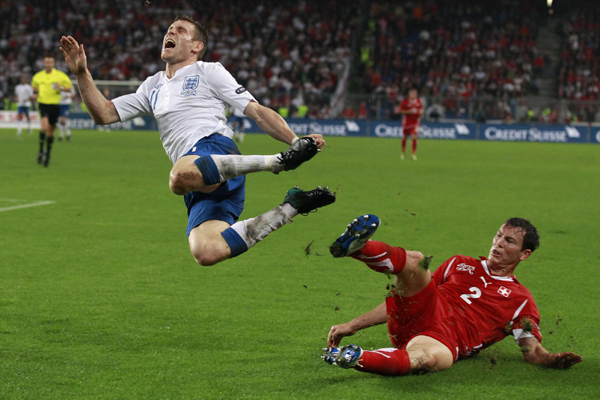 歐預(yù)賽：英格蘭輕取瑞士 意大利德國大勝弱旅