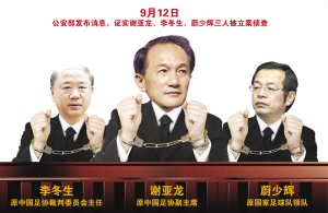 公安部證實謝亞龍、李冬生、蔚少輝被立案