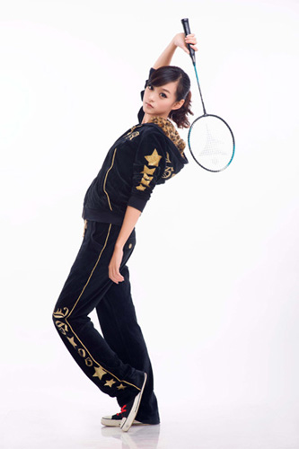 “小周迅”扮羽球寶貝