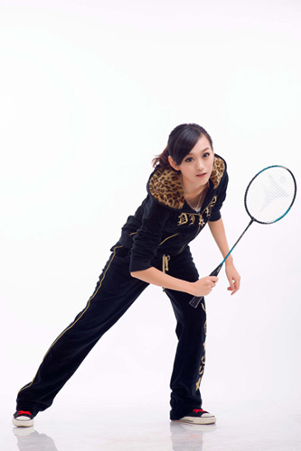 “小周迅”扮羽球寶貝