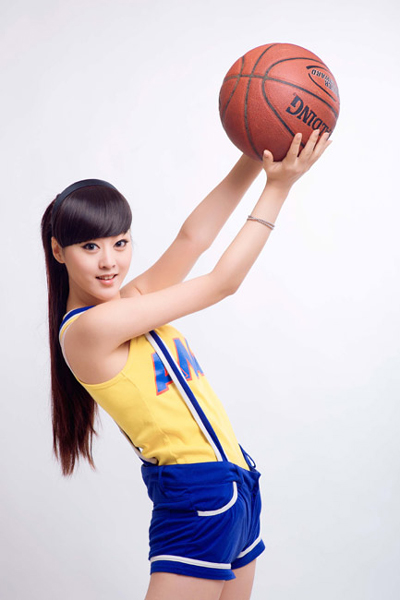 籃球寶貝青春靚麗寫真助威亞運