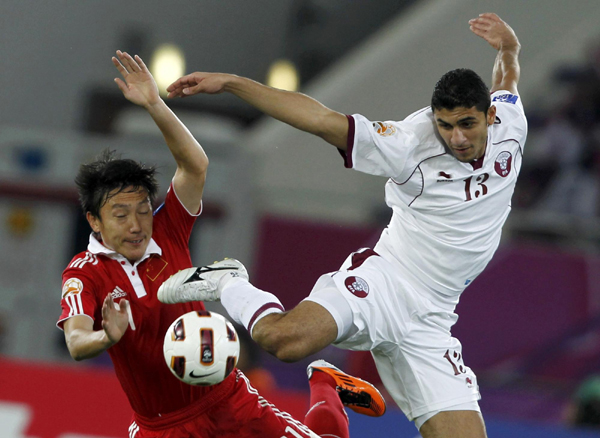 亞洲杯：中國(guó)隊(duì)0:2完敗卡塔爾隊(duì)