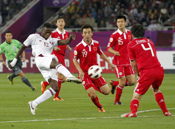 亞洲杯：中國隊0:2完敗卡塔爾隊