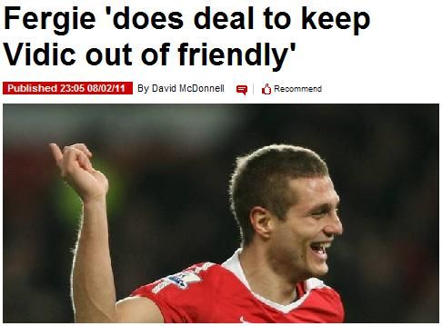 弗格森成功留力德比 曼聯鐵衛免戰國家隊熱身賽