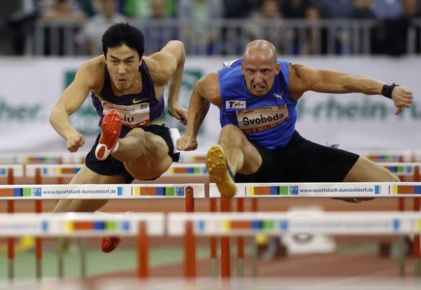 劉翔新年首戰室內賽60米欄獲季軍