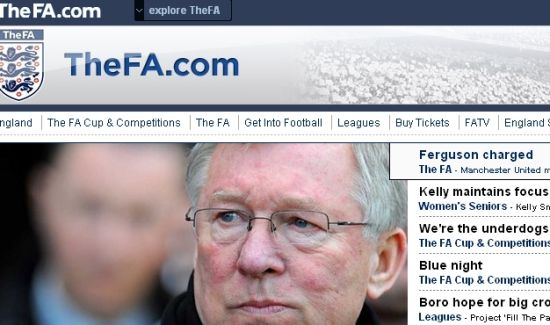 英足總宣布指控弗格森辱裁 恐遭停賽+罰款