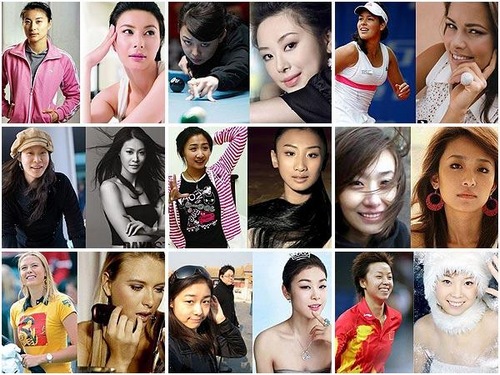 體壇大美女妝前妝后對(duì)比