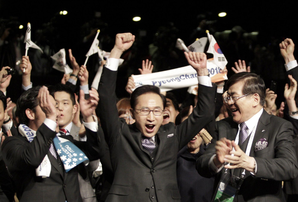 韓國平昌獲2018年冬奧會舉辦權 首輪絕對優勢勝出