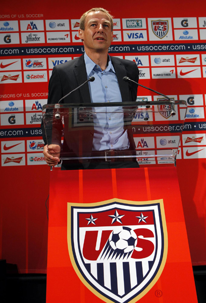 克林斯曼擔(dān)任美國(guó)隊(duì)主帥 要讓美國(guó)足球整體強(qiáng)大