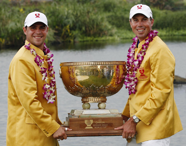 美國隊獲高爾夫球世界杯冠軍 中國隊并列第18