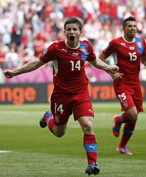 歐洲杯：捷克閃電戰(zhàn)2:1力擒希臘