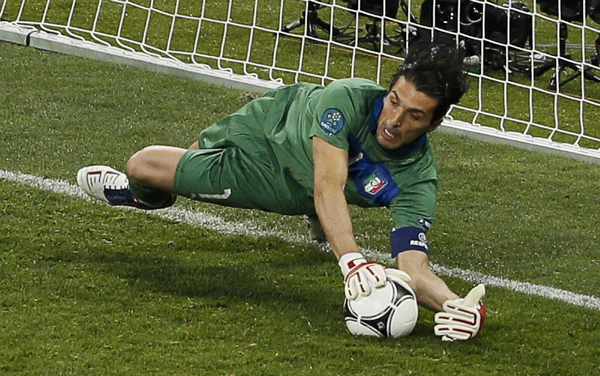 歐洲杯：布馮撲點 意大利點球4:2淘汰英格蘭晉級