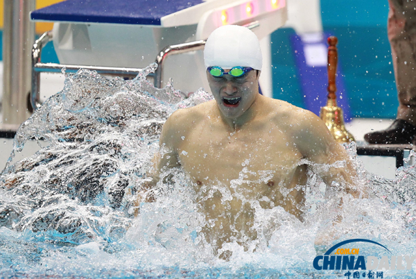 孫楊獲倫敦奧運會男子1500米自由泳冠軍 破世界紀錄
