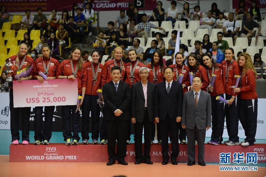 世界女排大獎賽澳門站：中國隊奪冠
