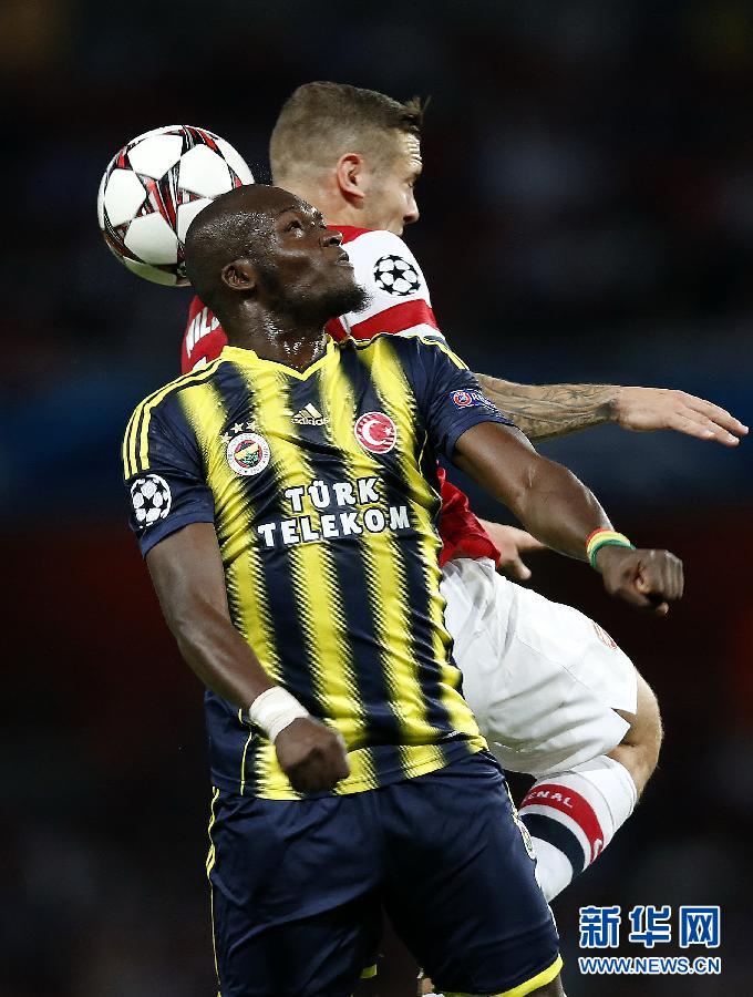 歐冠：總分5:0勝費內巴切 阿森納連續16年進正賽