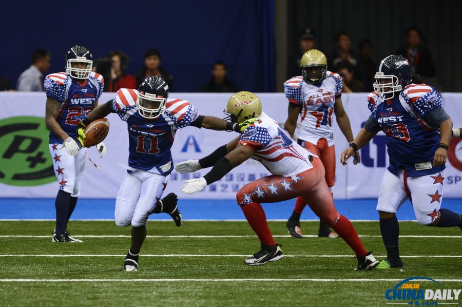 美國職業(yè)室內橄欖球東西部明星對決首次來華比賽