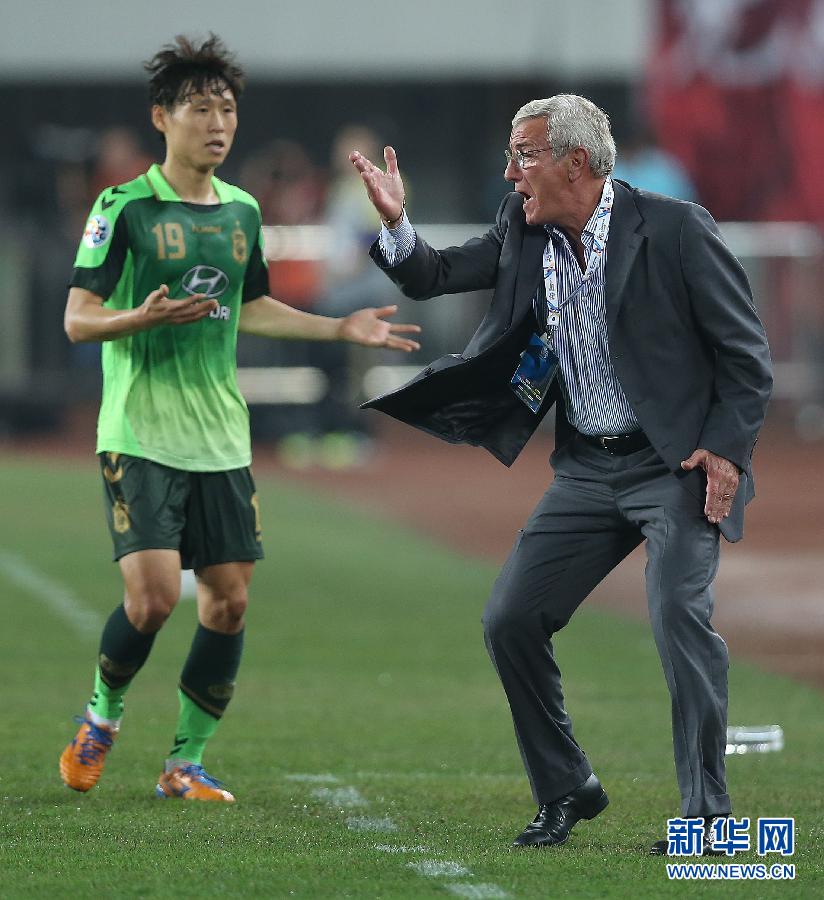 亞冠：里皮臨陣換兵演神奇 恒大破全北主場首擒韓