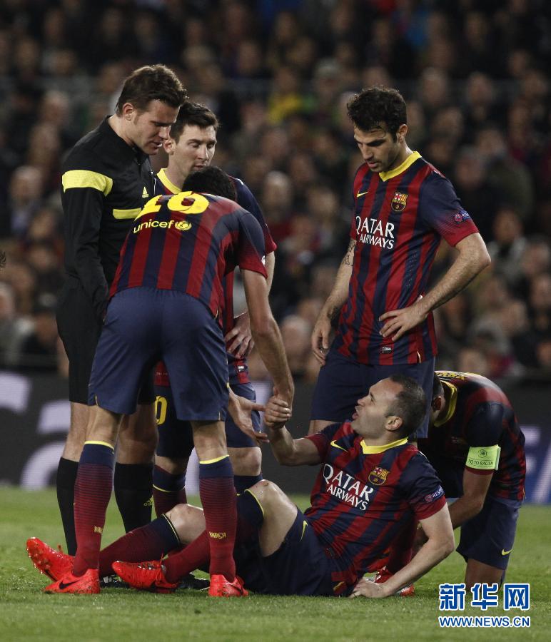 歐冠：內(nèi)馬爾救主 巴薩主場1:1平馬競