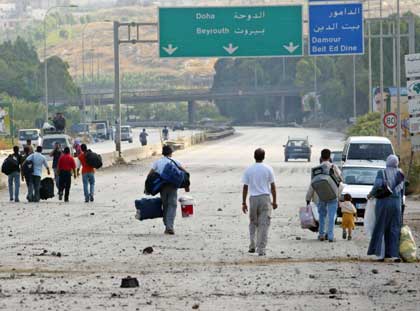 Israel bombs Lebanon bridge