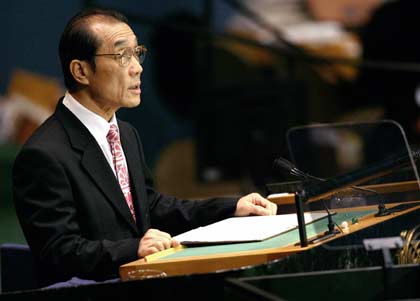 North Korea's deputy FM speaks at UN assembly