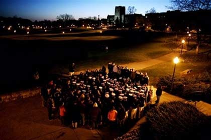 Students mourn the victims