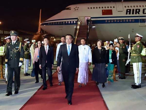Premier arrives for Asian meetings