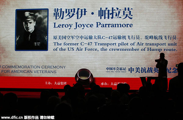 'Flying Tigers' members attend peace festival in Central China