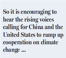 Still hope US will join hands to combat climate change