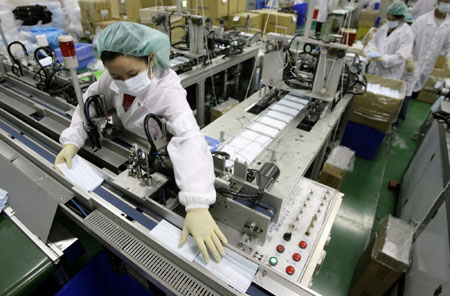 Masks production increased in Asia as flu spreads