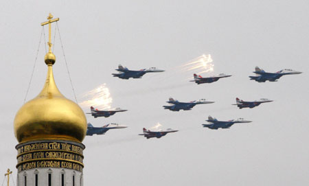 Rehearsal for Red Square military parade