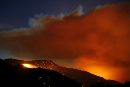 Forest fire in California