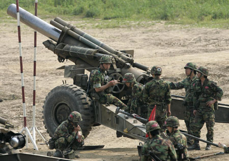 South Korea conducts military drill near demilitarized zone