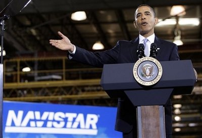 Obama gives US a pep talk: 'We don't give up'