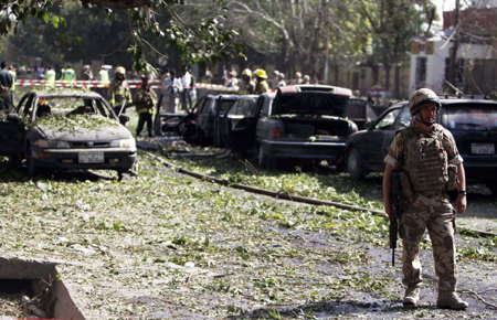 Blast at NATO base in Kabul