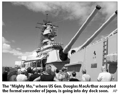 Ship that hosted Japan's surrender getting a makeover