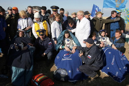 Russian spacecraft with circus tycoon lands safely