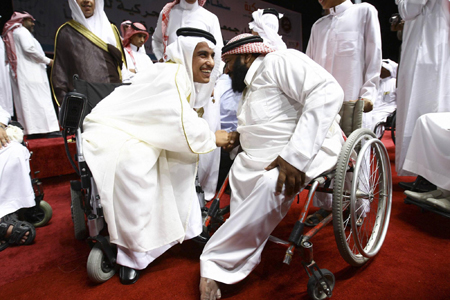 Mass wedding for physically-handicapped couples