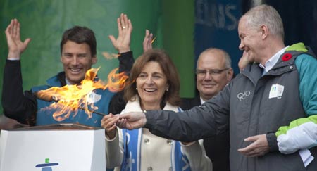 Winter Olympic Flame arrives in host Canada