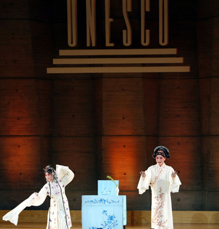 Chinese Kun Opera staged in UNESCO headquarters in Paris
