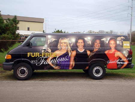 Fur flies over picture of Michelle Obama in ad