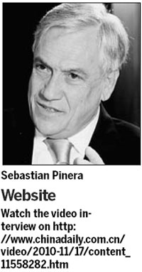 Chile leader sees 'huge' Chinese potential