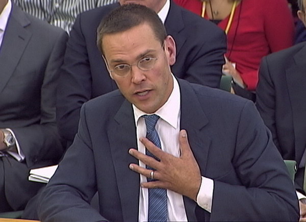 BSkyB Chairman James Murdoch appears before a parliamentary committee on phone hacking at Portcullis House in London July 19, 2011. James Murdoch under pressure over testimony