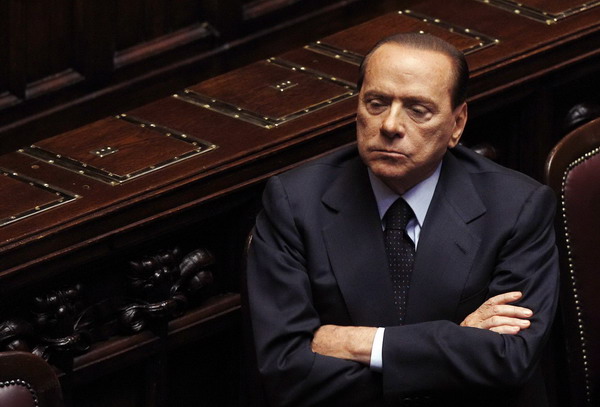 Italy's Prime Minister Silvio Berlusconi attends a session at the Parliament in Rome Sept 22, 2011. Berlusconi rejects calls for him to quit