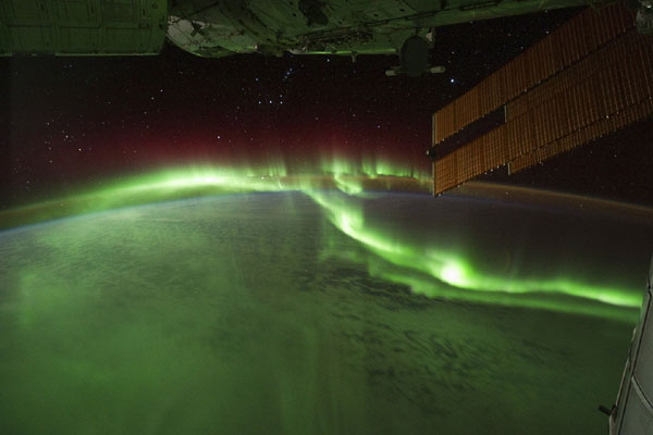 Aurora Australis or 'Southern lights' are seen in this picture captured by astronauts on the International Space Station (ISS) with a digital camera while they passed over the Indian Ocean, in this Sept 17, 2011 photograph. Spectacular Aurora