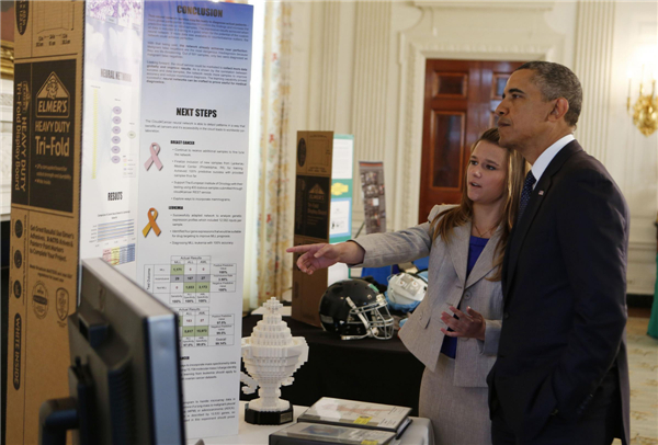 Obama celebrates young inventors at science fair