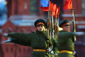 Full dress rehearsal for Victory Day parade in Russia