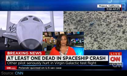 US spaceship test flight failure kills at least one