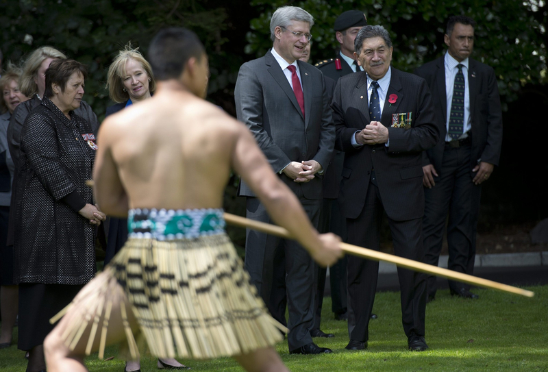 Traditional Maori welcome greets dignitaries
