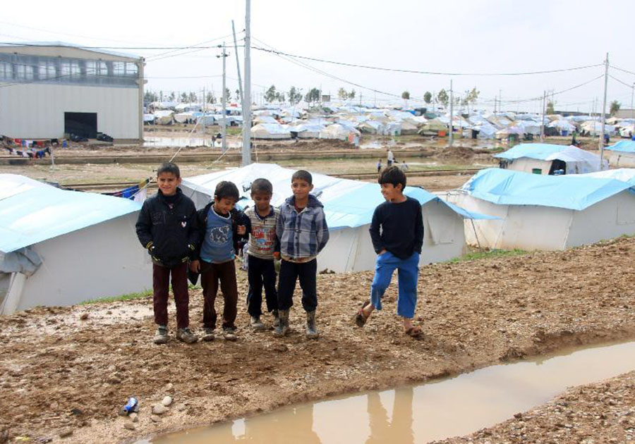 Days of children's lives in refugee camp